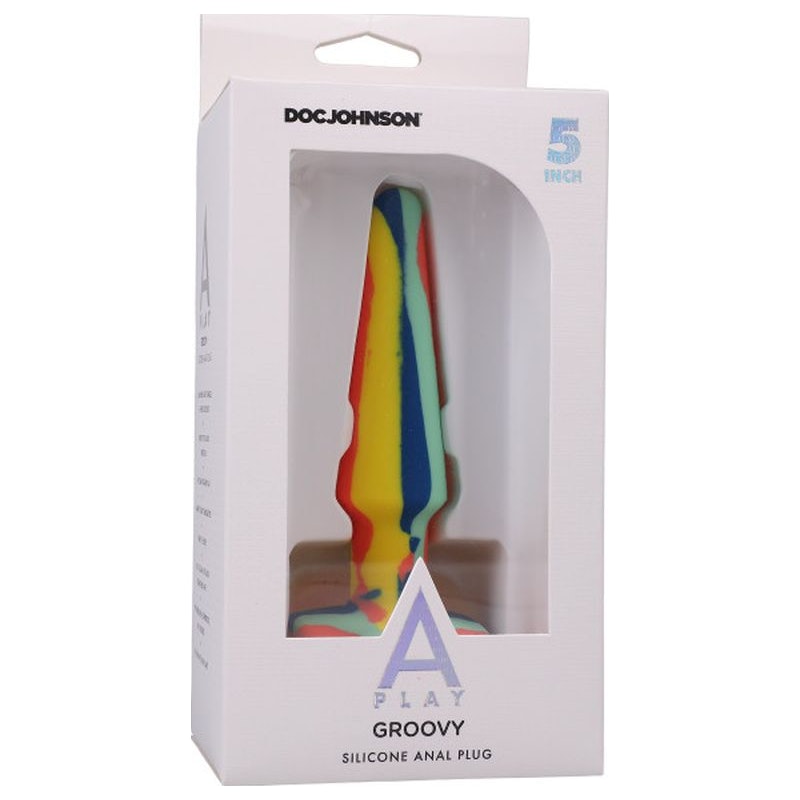 Groovy Silicone Anal Plug 5in Sunrise - Image 2